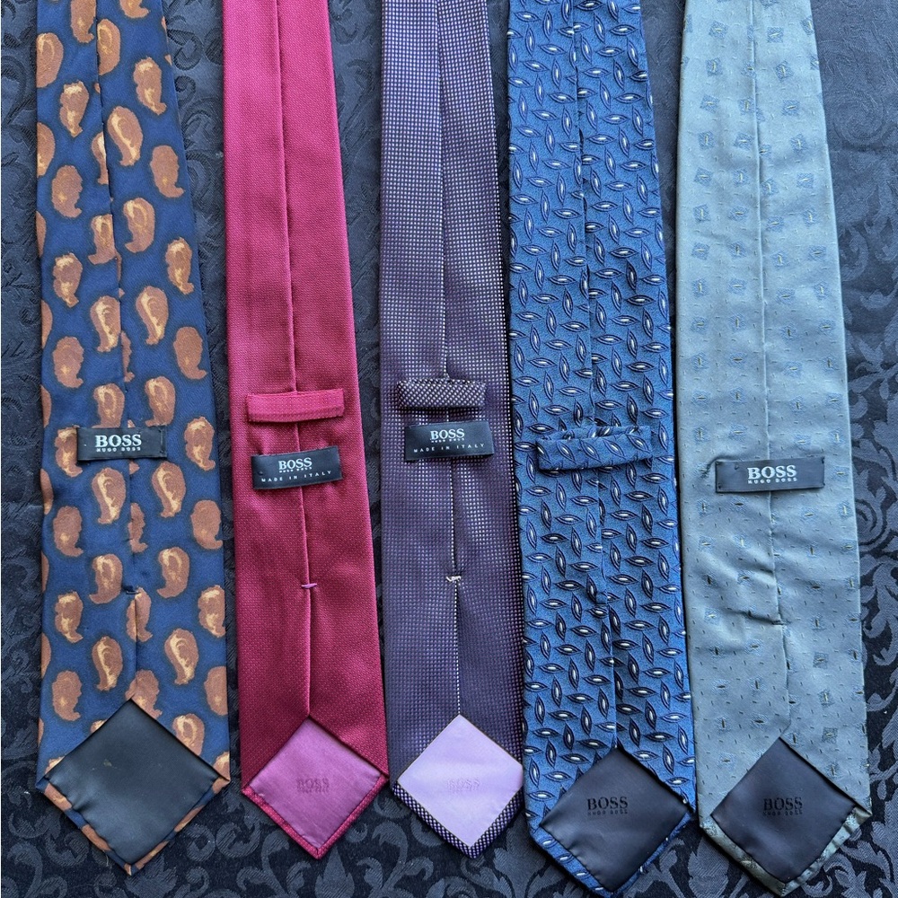 Lot of 5 Mens “BOSS Hugo Boss” Ties Ref# 13107